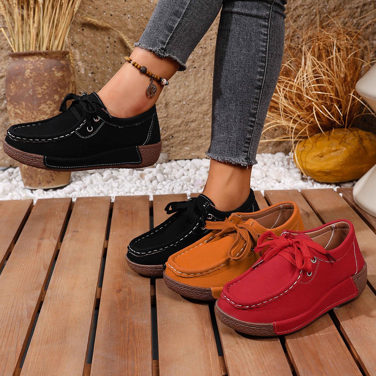Fashionable Slip-on Loafers For Women Round-toe Single-layer Shoes For Women - pokemadec7a9df1b136f7081d4e6ffc686028c