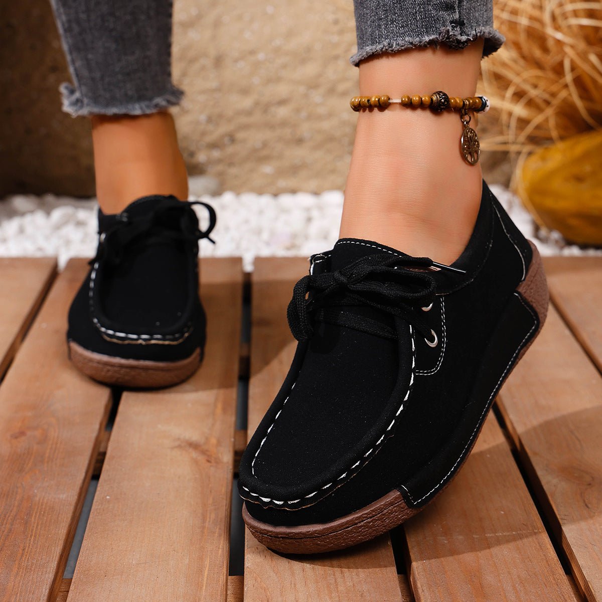 Fashionable Slip-on Loafers For Women Round-toe Single-layer Shoes For Women - pokema2531bb24ec3cfd6cc5fd3743522d811a