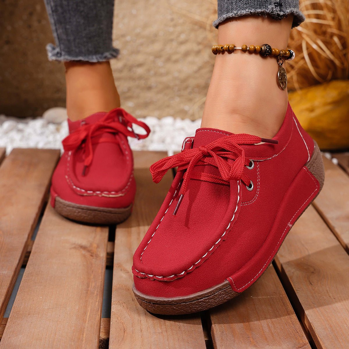 Fashionable Slip-on Loafers For Women Round-toe Single-layer Shoes For Women - pokema1e792560103e300d58f25d842f7f1053