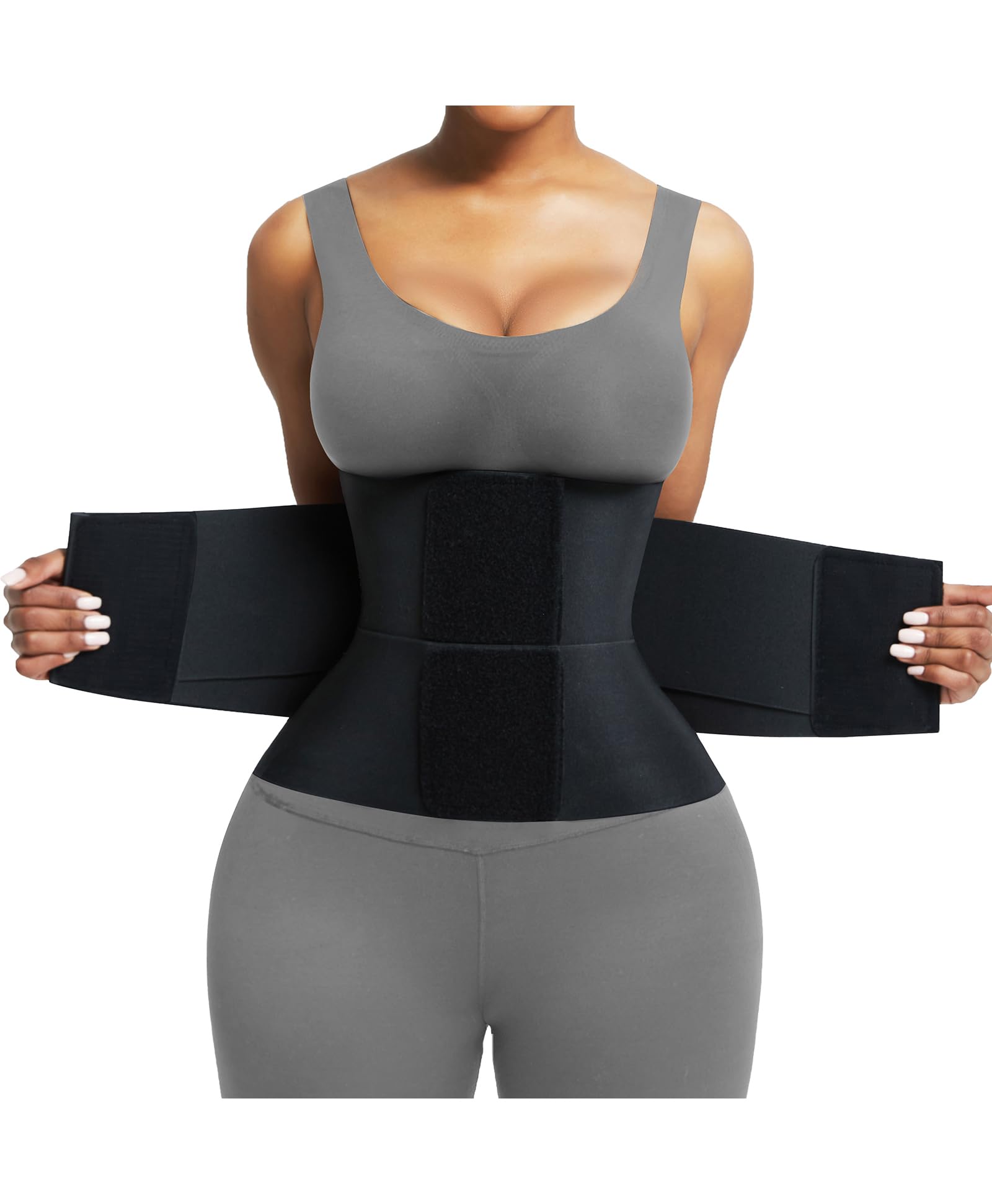 FeelinGirl Waist Trainer Belt Waist Cincher Trimmer Ab Belt Tummy Control Body Shaper with Triple Wrap Women and Men - pokemaFeelinGirl Waist Trainer Belt Waist Cincher Trimmer Ab Belt Tummy Control Body Shaper with Triple Wrap Women and Men