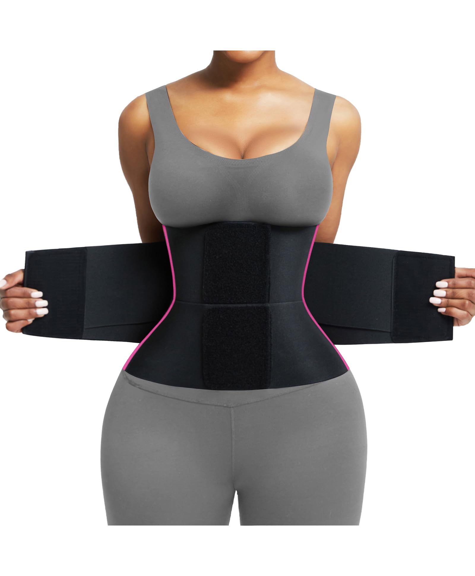 FeelinGirl Waist Trainer Belt Waist Cincher Trimmer Ab Belt Tummy Control Body Shaper with Triple Wrap Women and Men - pokemaFeelinGirl Waist Trainer Belt Waist Cincher Trimmer Ab Belt Tummy Control Body Shaper with Triple Wrap Women and Men