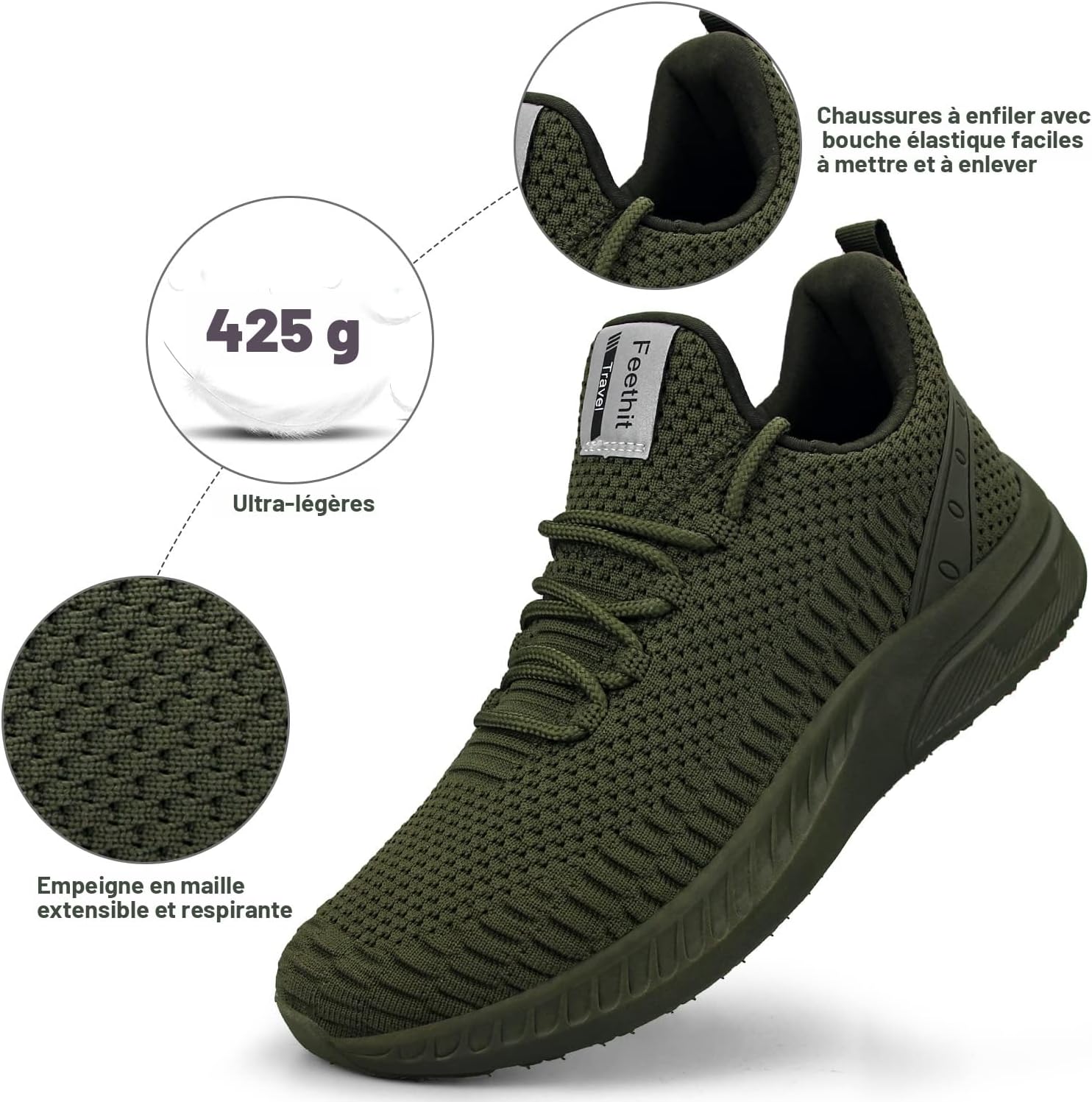 Feethit Chaussures de marche à enfiler pour homme - Chaussures de course antidérapantes - Chaussures de tennis légères et respirantes - Chaussures d’entraînement confortables - Chaussures de sport - pokemaFeethit Chaussures de marche à enfiler pour homme - Chaussures de course antidérapantes - Chaussures de tennis légères et respirantes - Chaussures d’entraînement confortables - Chaussures de sport
