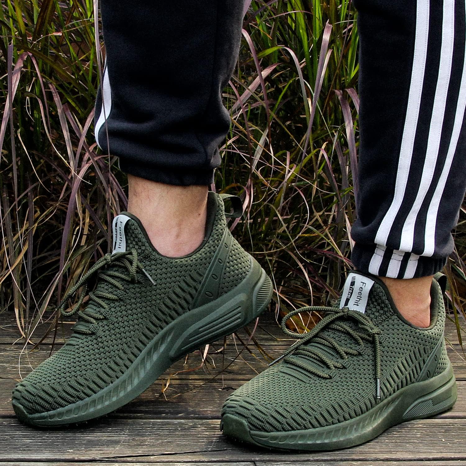 Feethit Chaussures de marche à enfiler pour homme - Chaussures de course antidérapantes - Chaussures de tennis légères et respirantes - Chaussures d’entraînement confortables - Chaussures de sport - pokemaFeethit Chaussures de marche à enfiler pour homme - Chaussures de course antidérapantes - Chaussures de tennis légères et respirantes - Chaussures d’entraînement confortables - Chaussures de sport