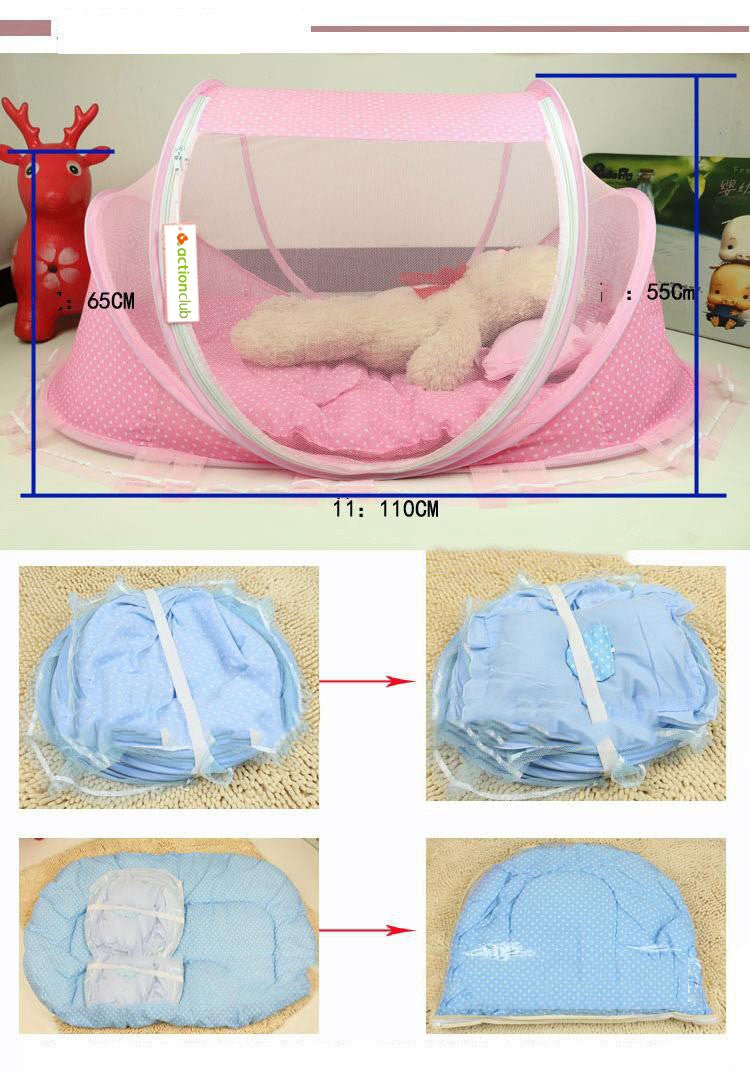 Foldable Baby Bed Net With Pillow Net 2pieces Set - pokema76ff82b26cf77b8da2a14fef2fd1dafb