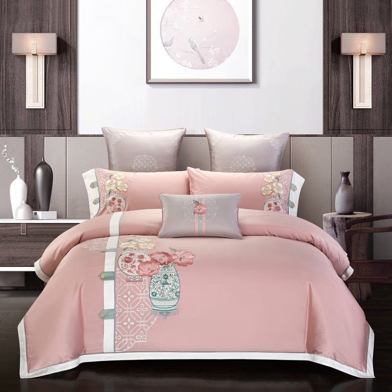 Four-piece cotton embroidery embroidery home textile - pokemadae82415007f4447454e3b78c49fa174