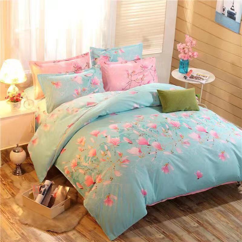 Four-piece Set Duvet Cover One-piece Single Double Thick Bed Sheet Three-piece Set - pokema22b21f5f5688a6eefa3997d001abe77d