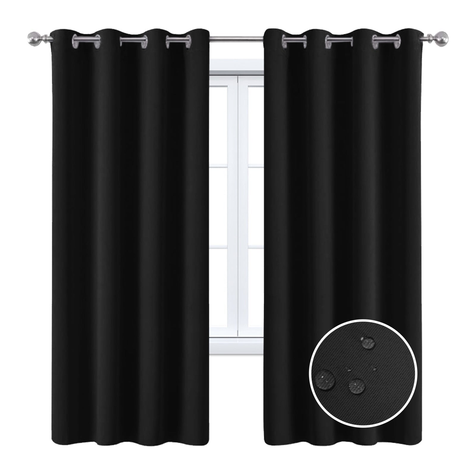 Full Blackout Hot Sale Curtain With Black Lining On The Back - pokema43e7ccd8b9f052667c1334e03157a066