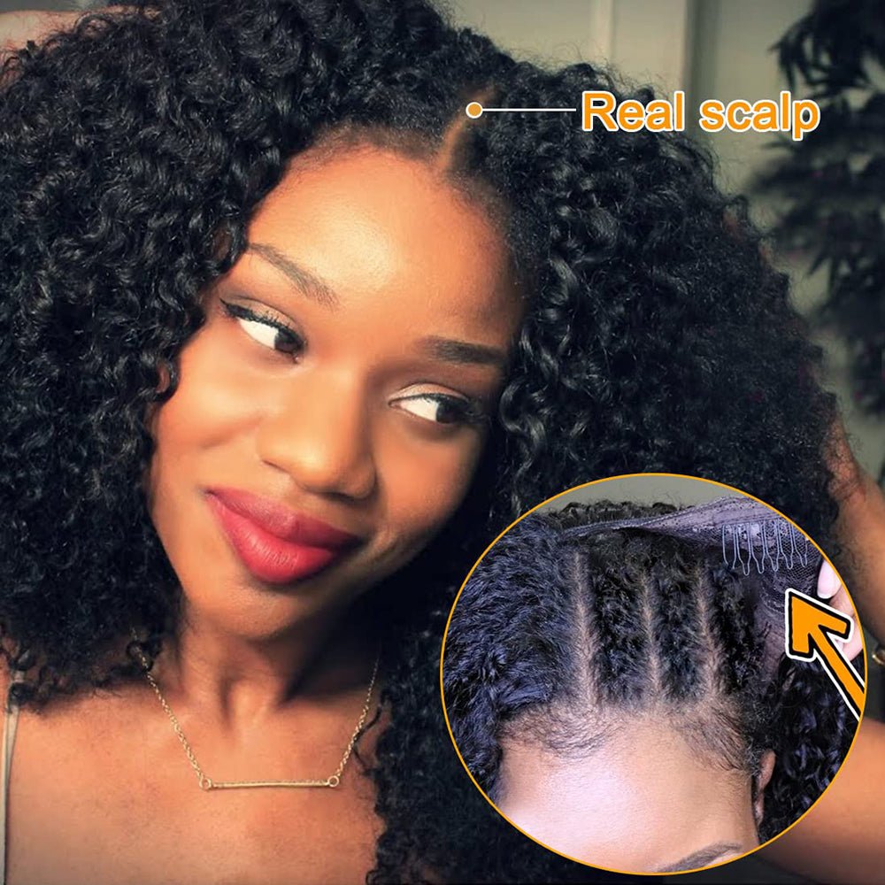 Full Mechanism Human Hair Wig Headgear - pokema44844d77429fe1ba984d0b59b9618f7b