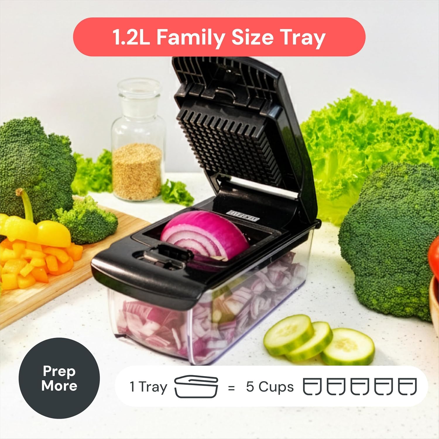 Fullstar Pro Original - Vegetable Chopper & Mandoline Slicer - 6 Blades | Onion, Salad & Veggie Dicer - Julienne Cutter & Grater - Kitchen Gadgets & Gifts - Home Essentials (6-in-1, Black) - pokemaFullstar Pro Original - Vegetable Chopper & Mandoline Slicer - 6 Blades | Onion, Salad & Veggie Dicer - Julienne Cutter & Grater - Kitchen Gadgets & Gifts - Home Essentials (6-in-1, Black)