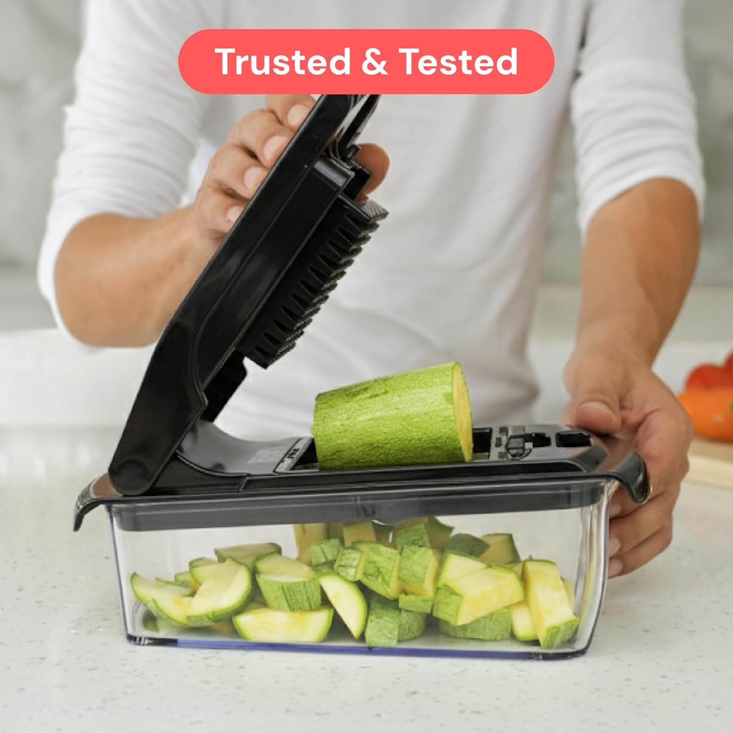 Fullstar Pro Original - Vegetable Chopper & Mandoline Slicer - 6 Blades | Onion, Salad & Veggie Dicer - Julienne Cutter & Grater - Kitchen Gadgets & Gifts - Home Essentials (6-in-1, Black) - pokemaFullstar Pro Original - Vegetable Chopper & Mandoline Slicer - 6 Blades | Onion, Salad & Veggie Dicer - Julienne Cutter & Grater - Kitchen Gadgets & Gifts - Home Essentials (6-in-1, Black)