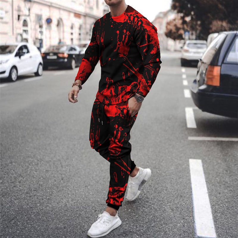 Funny New Long-sleeved Sports Two-piece Round Neck Casual Printed Men's Sweater - pokemad561fdf7a0b5be20d8f8caf97250881