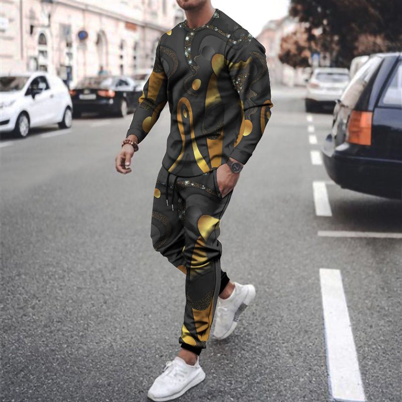 Funny New Long-sleeved Sports Two-piece Round Neck Casual Printed Men's Sweater - pokemaddcbff8f595e40c02e899b047b1b8c97