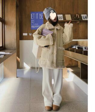 Fur-integrated Lamb Wool Coat For Women Winter - pokema84ae44fc3d482b69fc5a7a48c79432a7