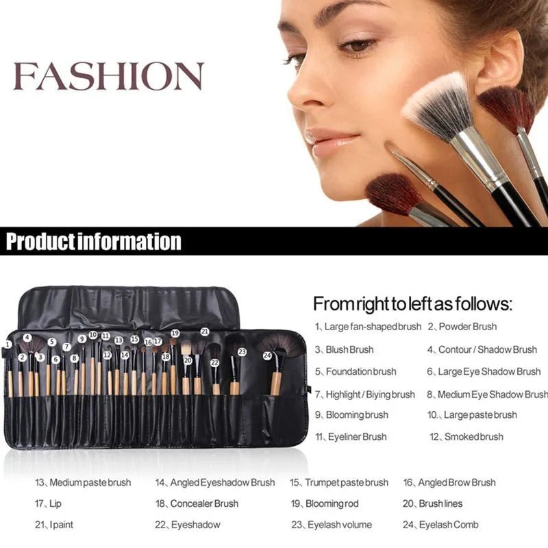 Gift Bag Of 24 Pcs Makeup Brush Sets Professional Cosmetics Brushes Eyebrow Powder Foundation Shadows Pinceaux Make Up Tools - pokemad12769a2cfb5755e11d37bc2738c59f7