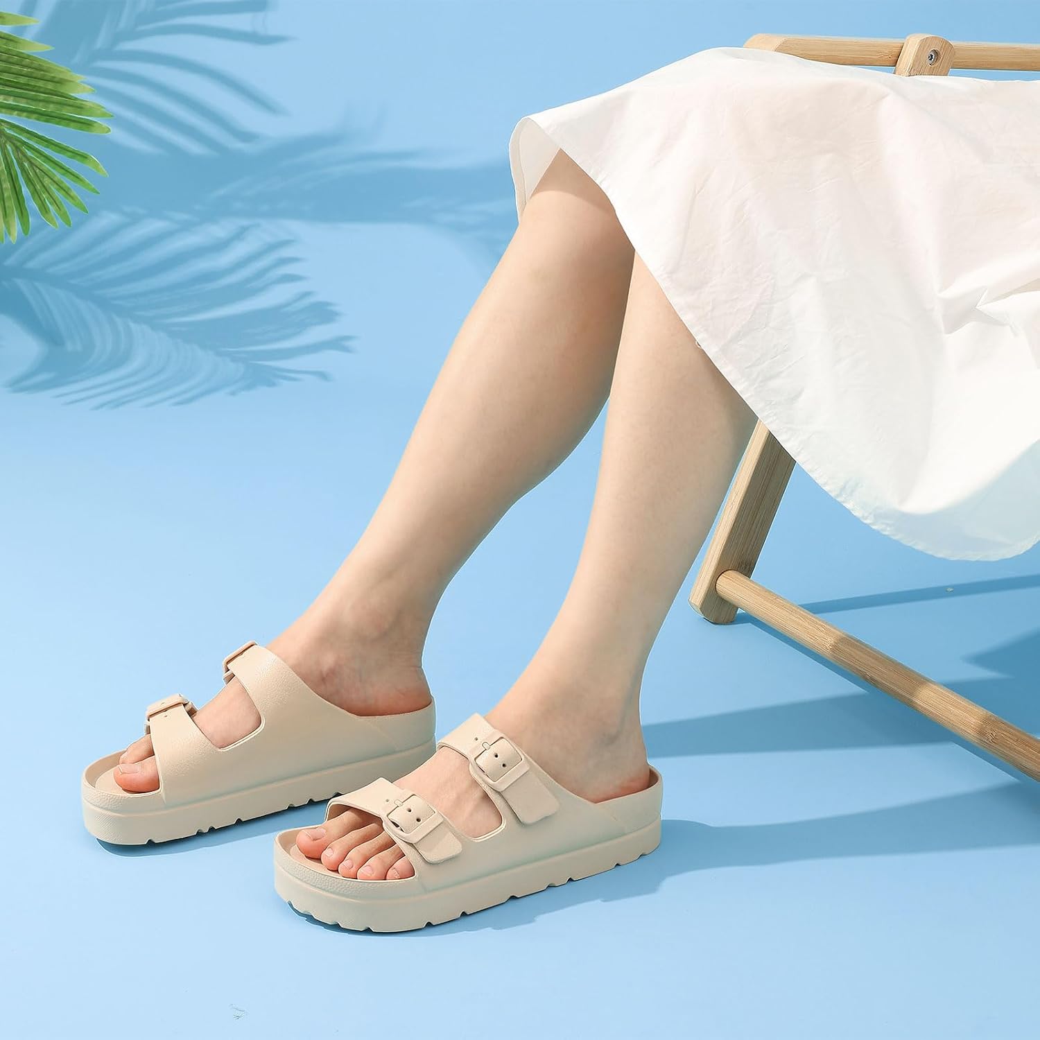 Goosecret Sandales à plateforme de marche confortables pour femme | Sandales légères en mousse à enfiler avec boucle réglable, sandales pour la plage et le quotidien - pokemaGoosecret Sandales à plateforme de marche confortables pour femme | Sandales légères en mousse à enfiler avec boucle réglable, sandales pour la plage et le quotidien