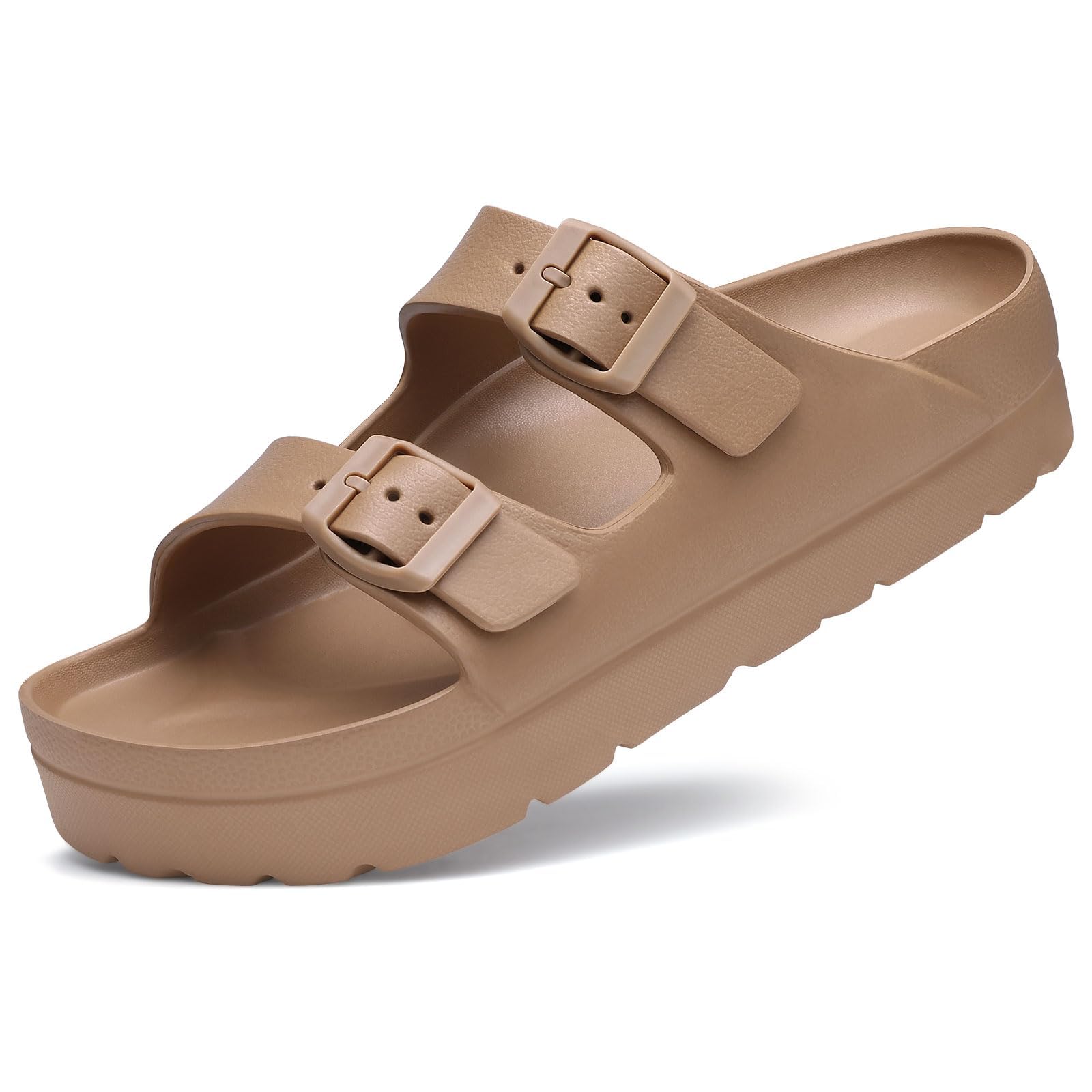 Goosecret Sandales à plateforme de marche confortables pour femme | Sandales légères en mousse à enfiler avec boucle réglable, sandales pour la plage et le quotidien - pokemaGoosecret Sandales à plateforme de marche confortables pour femme | Sandales légères en mousse à enfiler avec boucle réglable, sandales pour la plage et le quotidien