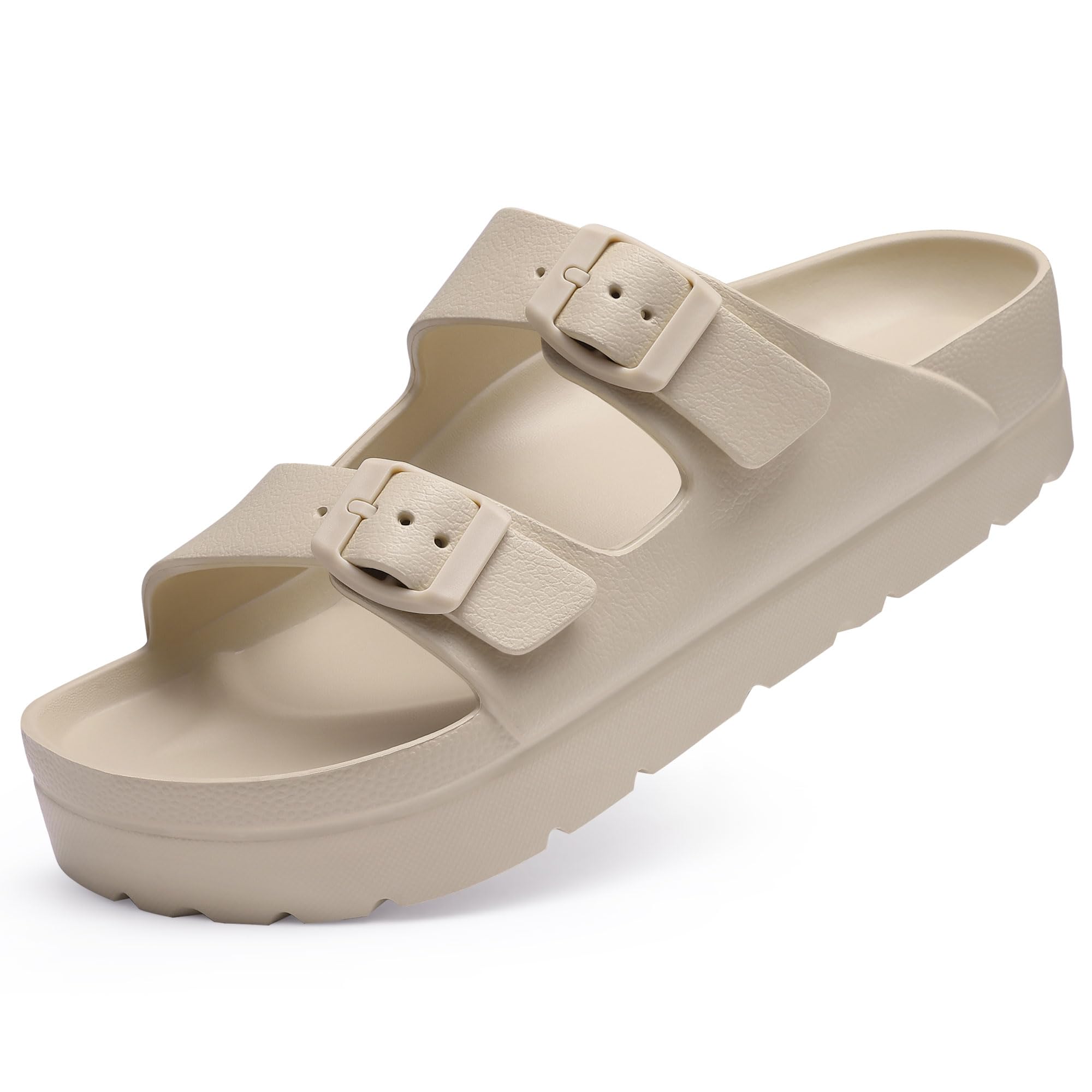 Goosecret Sandales à plateforme de marche confortables pour femme | Sandales légères en mousse à enfiler avec boucle réglable, sandales pour la plage et le quotidien - pokemaGoosecret Sandales à plateforme de marche confortables pour femme | Sandales légères en mousse à enfiler avec boucle réglable, sandales pour la plage et le quotidien