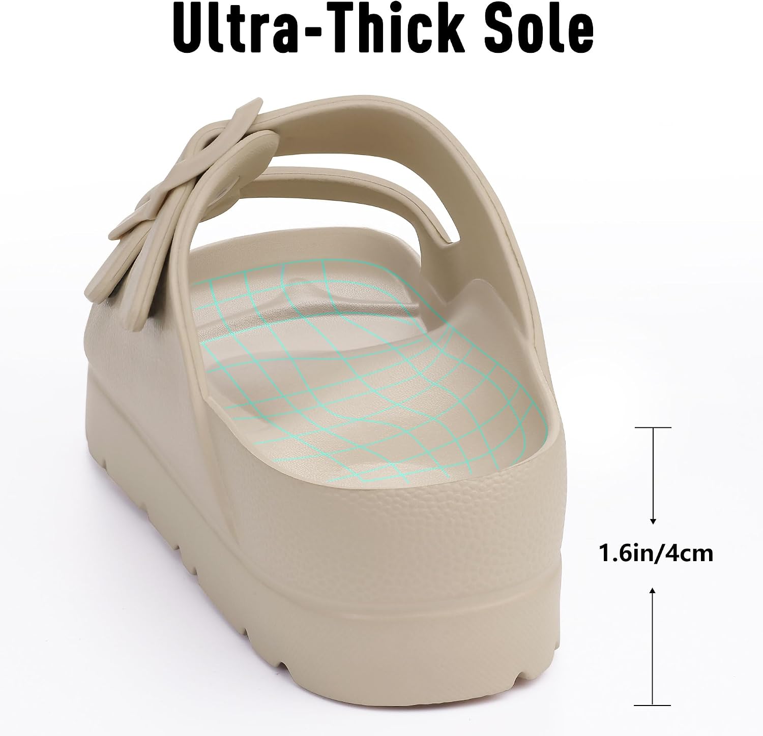 Goosecret Sandales à plateforme de marche confortables pour femme | Sandales légères en mousse à enfiler avec boucle réglable, sandales pour la plage et le quotidien - pokemaGoosecret Sandales à plateforme de marche confortables pour femme | Sandales légères en mousse à enfiler avec boucle réglable, sandales pour la plage et le quotidien