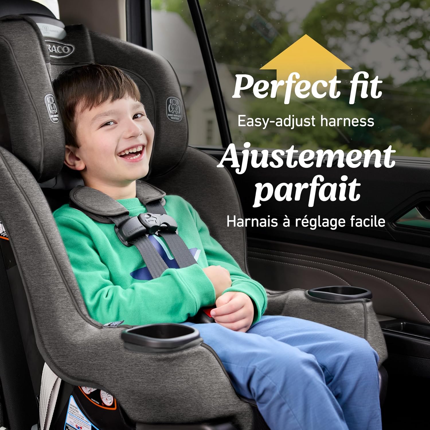 Graco Extend2Fit Convertible Car Seat, 2-in-1 Forward & Rear-Facing Baby Car Seat, 1.8-30 kg (4-65 lb), Titus - pokemaGraco Extend2Fit Convertible Car Seat, 2-in-1 Forward & Rear-Facing Baby Car Seat, 1.8-30 kg (4-65 lb), Titus