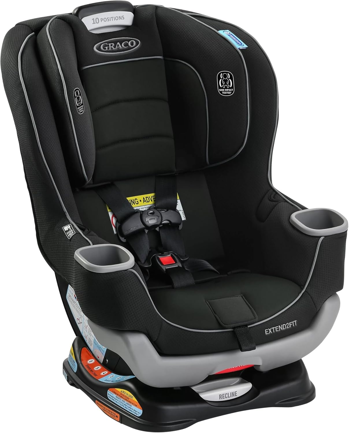 Graco Extend2Fit Convertible Car Seat, 2-in-1 Forward & Rear-Facing Baby Car Seat, 1.8-30 kg (4-65 lb), Titus - pokemaGraco Extend2Fit Convertible Car Seat, 2-in-1 Forward & Rear-Facing Baby Car Seat, 1.8-30 kg (4-65 lb), Titus