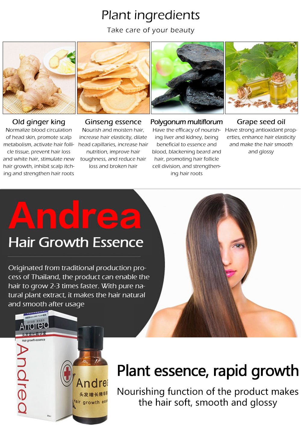 Hair Growth Anti Hair Loss Liquid 20ml Dense Hair Andrea Hairstyle Keratin Hair Care Styling Products Sunburst - pokemaf9359fd8092b4dfa879060654e266c95