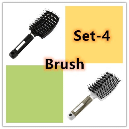 Hairbrush Anti Klit Brushy Haarborstel Women Detangler Hair Brush Bristle Nylon Scalp Massage Teaser Hair Brush Comb - pokema4fe5d8bddf56450dbda00dc5e1e1883b
