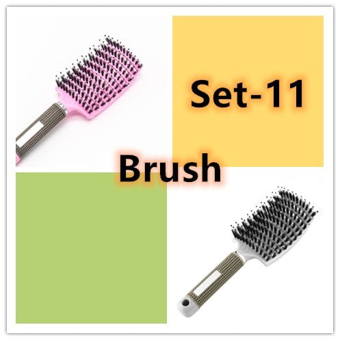 Hairbrush Anti Klit Brushy Haarborstel Women Detangler Hair Brush Bristle Nylon Scalp Massage Teaser Hair Brush Comb - pokema468fb36862dc7c30f3243579173e14d0