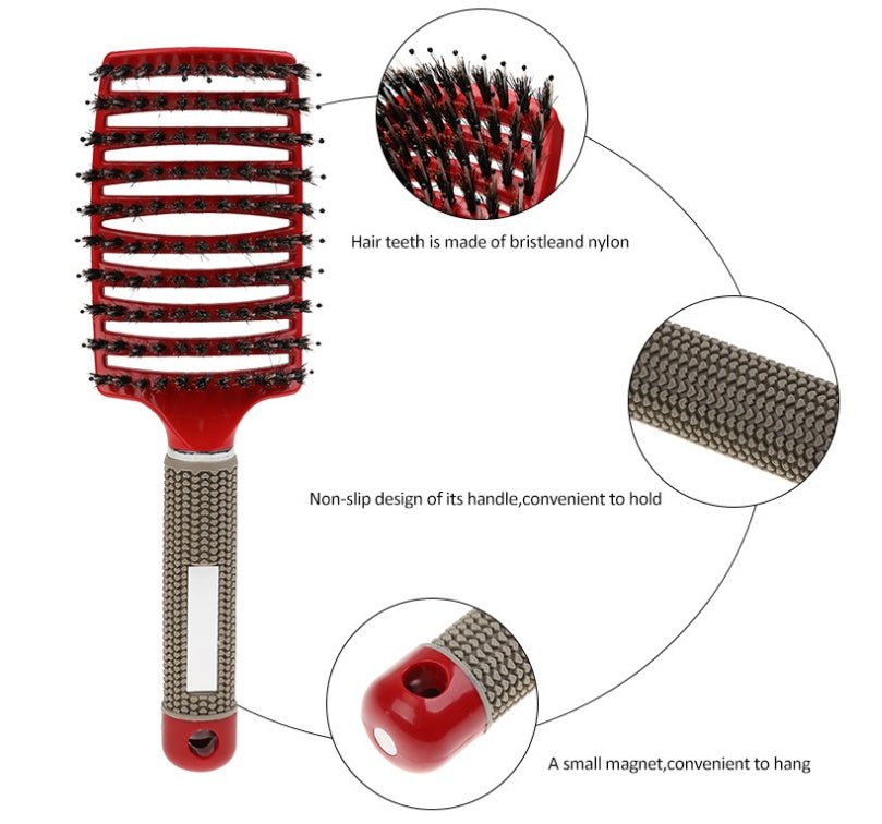 Hairbrush Anti Klit Brushy Haarborstel Women Detangler Hair Brush Bristle Nylon Scalp Massage Teaser Hair Brush Comb - pokemade929bdc06837a34dc320216092cc47a