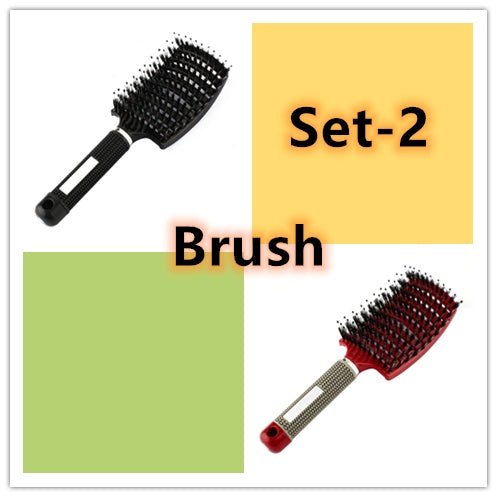 Hairbrush Anti Klit Brushy Haarborstel Women Detangler Hair Brush Bristle Nylon Scalp Massage Teaser Hair Brush Comb - pokema334e1018106409349debc2e1c7497708