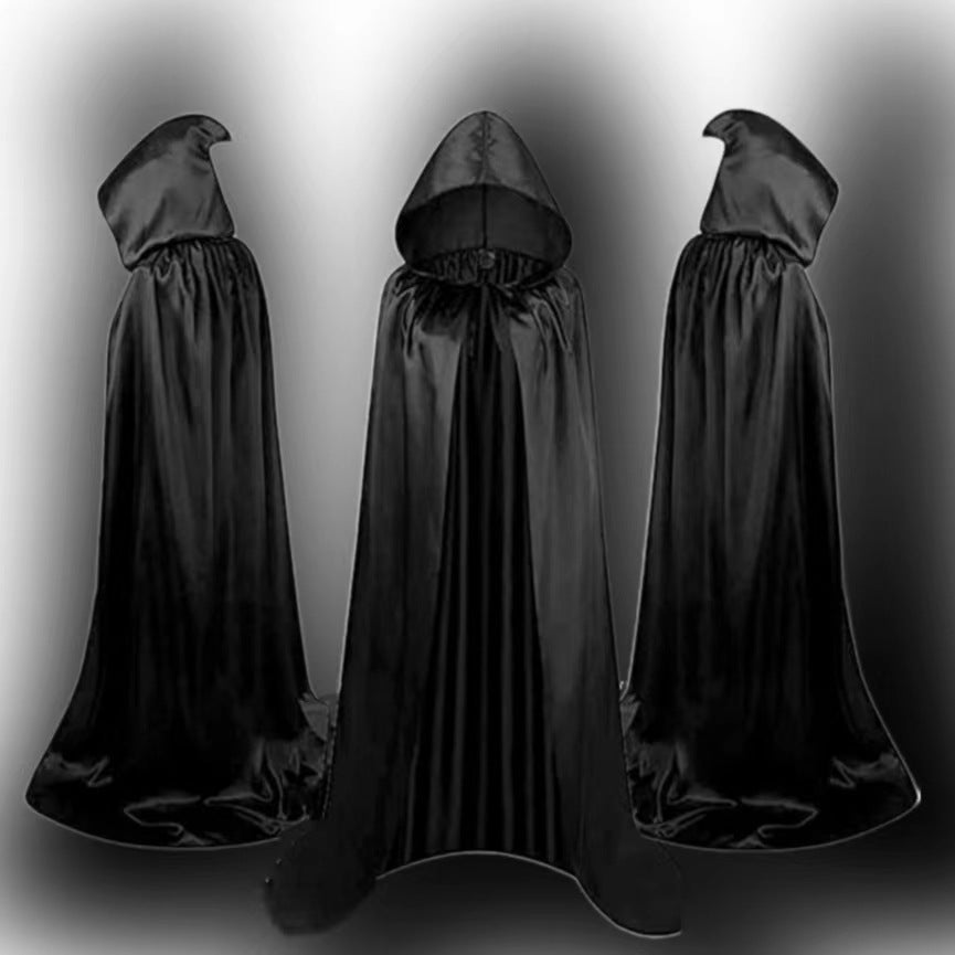 Halloween Cloak Costumes Wizard Cloak For Children Hooded Capes Mantle Black Party Decoration - pokemad6332b4a91b3b07709b98cee7fce507a