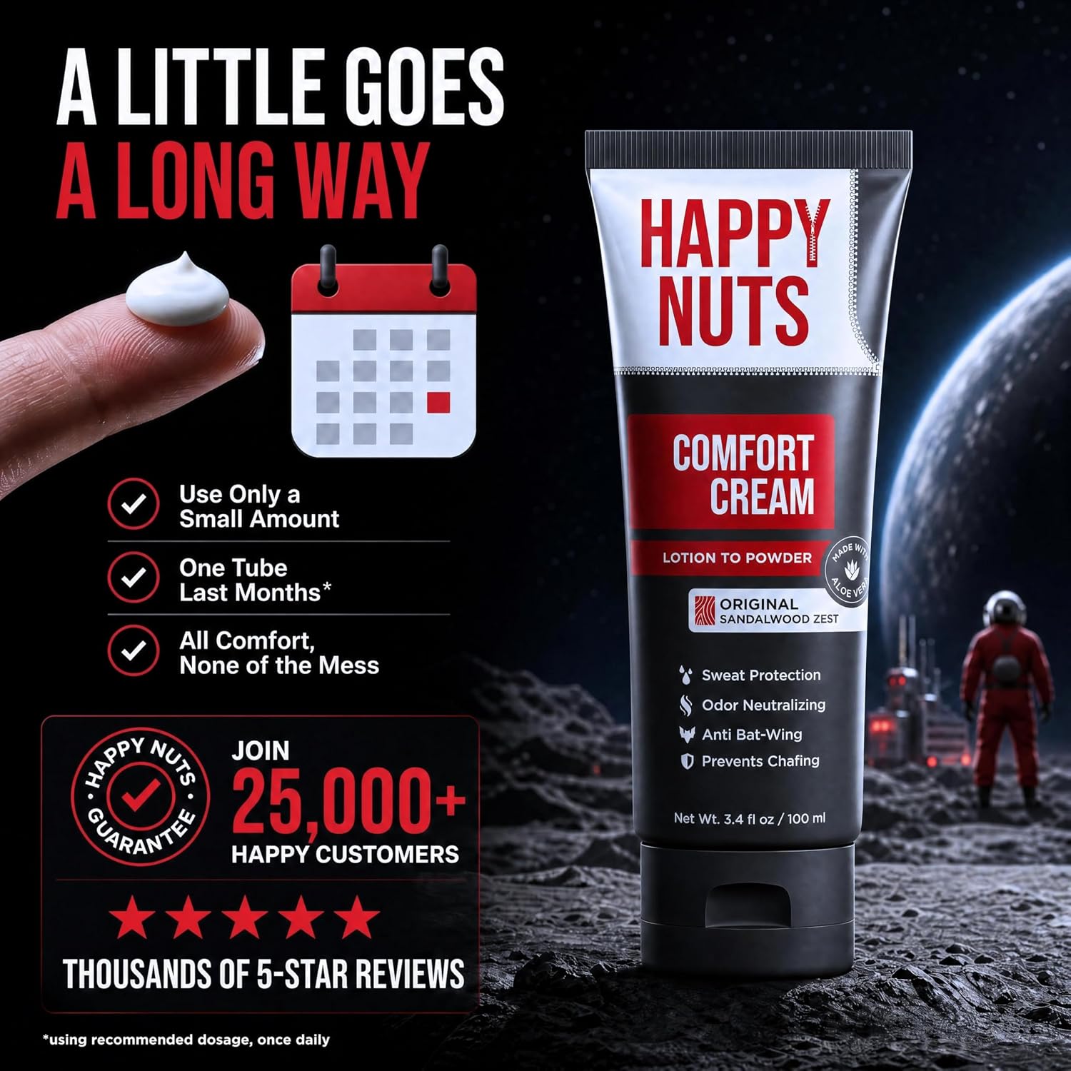 Happy Nuts Comfort Cream Deodorant For Men: Anti-Chafing Sweat Defense, Odor Control, Aluminum-Free Mens Deodorant & Hygiene Products for Men's Private Parts - pokemaHappy Nuts Comfort Cream Deodorant For Men: Anti-Chafing Sweat Defense, Odor Control, Aluminum-Free Mens Deodorant & Hygiene Products for Men's Private Parts