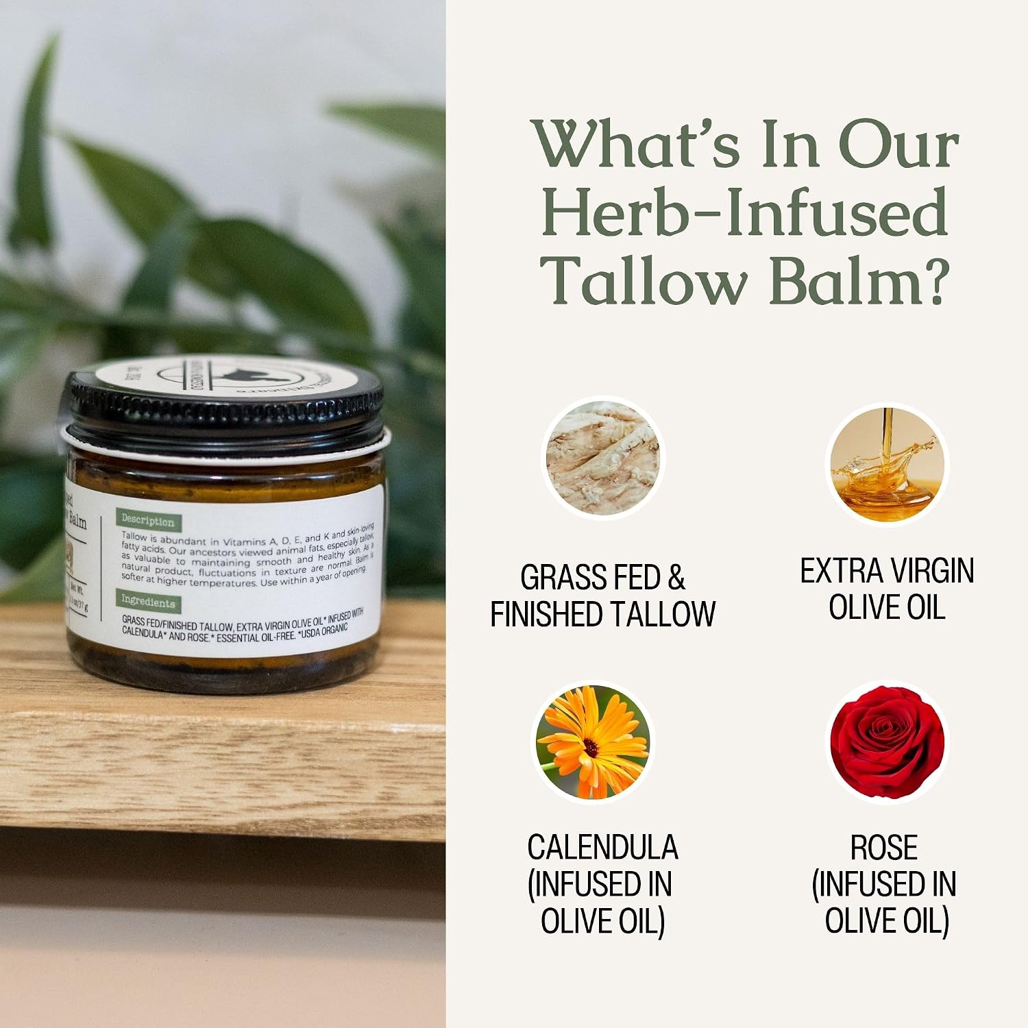 Hearth & Homestead Whipped Beef Tallow for Skin & Face – 100% Grass Fed, Eczema Cream & Body Butter – Organic Olive Oil, Calendula & Rose – Lotion & Hand Moisturizer for Dry Skin, Unscented, 37g - pokemaHearth & Homestead Whipped Beef Tallow for Skin & Face – 100% Grass Fed, Eczema Cream & Body Butter – Organic Olive Oil, Calendula & Rose – Lotion & Hand Moisturizer for Dry Skin, Unscented, 37g