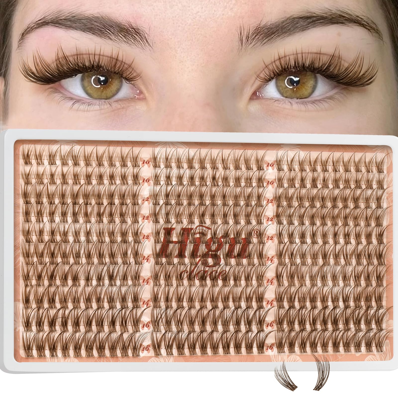 Higu clace Lash-Clusters-Kit 580pcs Eyelash Clusters 6 Styles Mixed 10-18MM,Natural Lash Extension Kit with Bond and Tweezer, Easy to Use, Can DIY at Home,for Daily Wear(30D+40D+50D+60D+80D+100D) - pokemaHigu clace Lash-Clusters-Kit 580pcs Eyelash Clusters 6 Styles Mixed 10-18MM,Natural Lash Extension Kit with Bond and Tweezer, Easy to Use, Can DIY at Home,for Daily Wear(30D+40D+50D+60D+80D+100D)