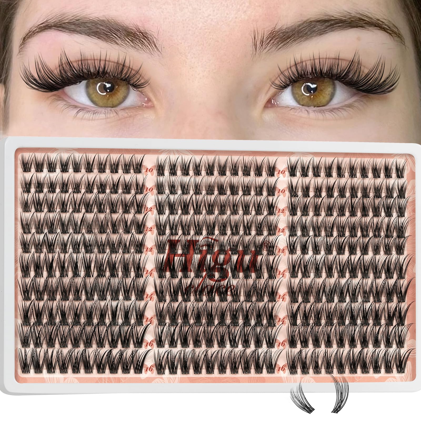 Higu clace Lash-Clusters-Kit 580pcs Eyelash Clusters 6 Styles Mixed 10-18MM,Natural Lash Extension Kit with Bond and Tweezer, Easy to Use, Can DIY at Home,for Daily Wear(30D+40D+50D+60D+80D+100D) - pokemaHigu clace Lash-Clusters-Kit 580pcs Eyelash Clusters 6 Styles Mixed 10-18MM,Natural Lash Extension Kit with Bond and Tweezer, Easy to Use, Can DIY at Home,for Daily Wear(30D+40D+50D+60D+80D+100D)