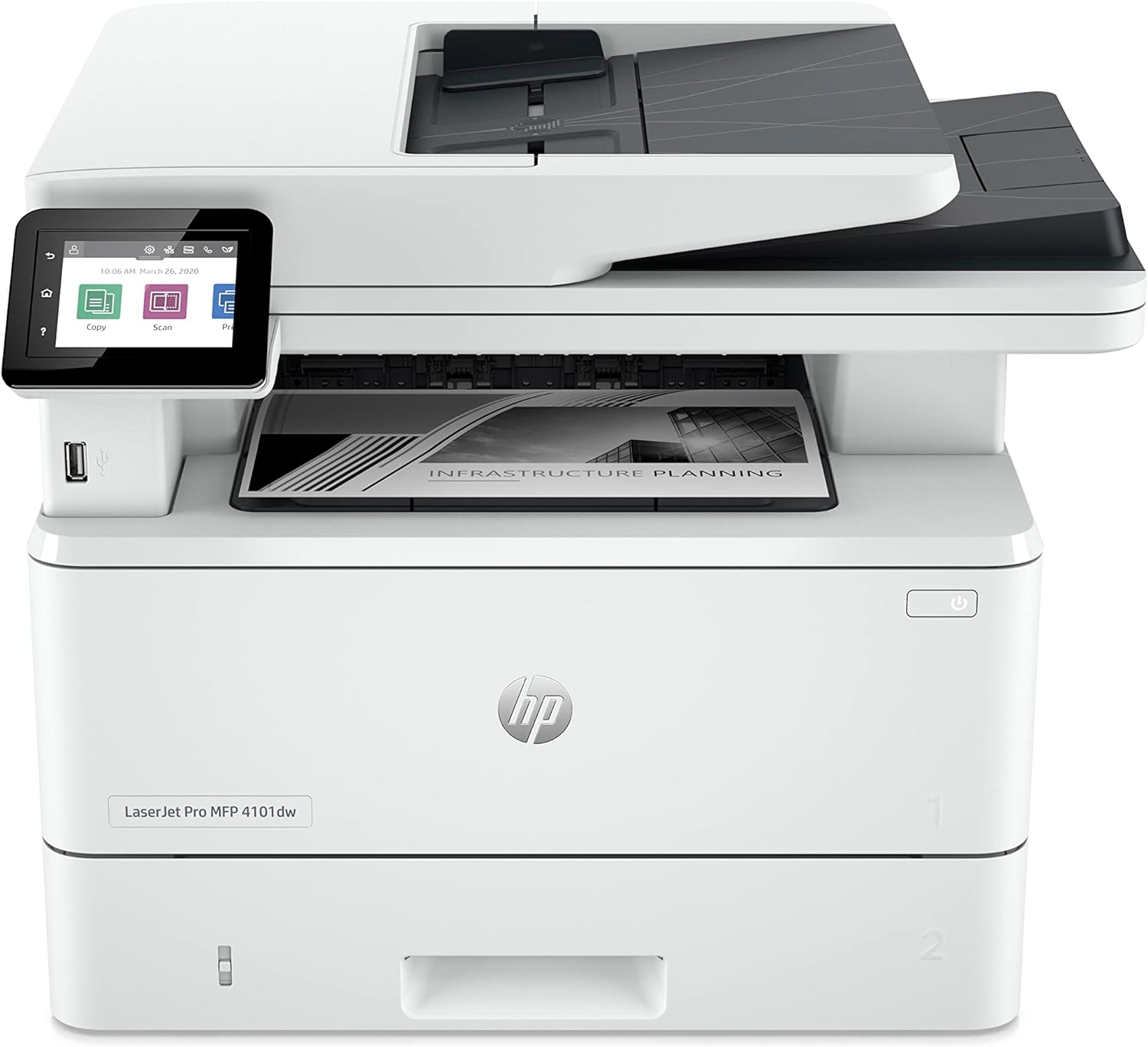 HP LaserJet Pro MFP 4101dw Printer White - pokemaHP LaserJet Pro MFP 4101dw Printer White