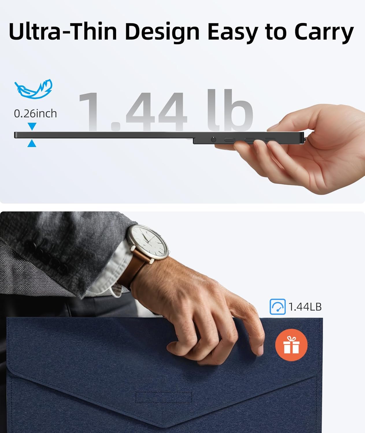 Ingnok Portable Monitor for Laptop with Adjustable Stand,15.6 Inch | FHD 1080P,USB C mini HDMI Laptop Screen Extender for Laptop,mini PC,Mac,Built-in Speakers,1.44lb Easy to Setup,60hz - pokemaIngnok Portable Monitor for Laptop with Adjustable Stand,15.6 Inch | FHD 1080P,USB C mini HDMI Laptop Screen Extender for Laptop,mini PC,Mac,Built-in Speakers,1.44lb Easy to Setup,60hz