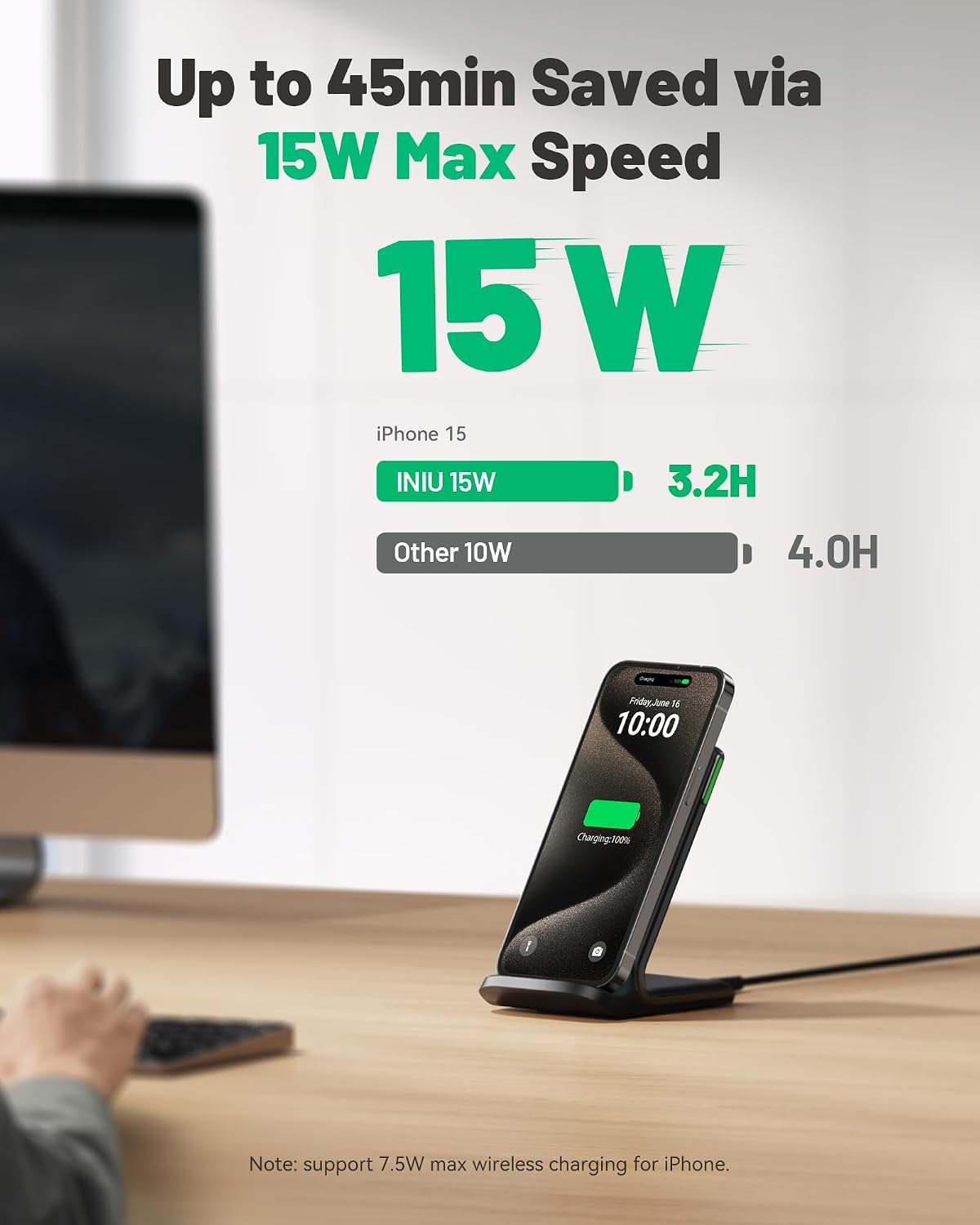 INIU Wireless Charger, 15W Fast Wireless Charging Stand with Sleep-Friendly Adaptive Light for iPhone 17 16 15 14 13 12 Pro Max Plus Samsung Galaxy S23 S22 Ultra S21 Note 20 Google etc - pokemaINIU Wireless Charger, 15W Fast Wireless Charging Stand with Sleep-Friendly Adaptive Light for iPhone 17 16 15 14 13 12 Pro Max Plus Samsung Galaxy S23 S22 Ultra S21 Note 20 Google etc