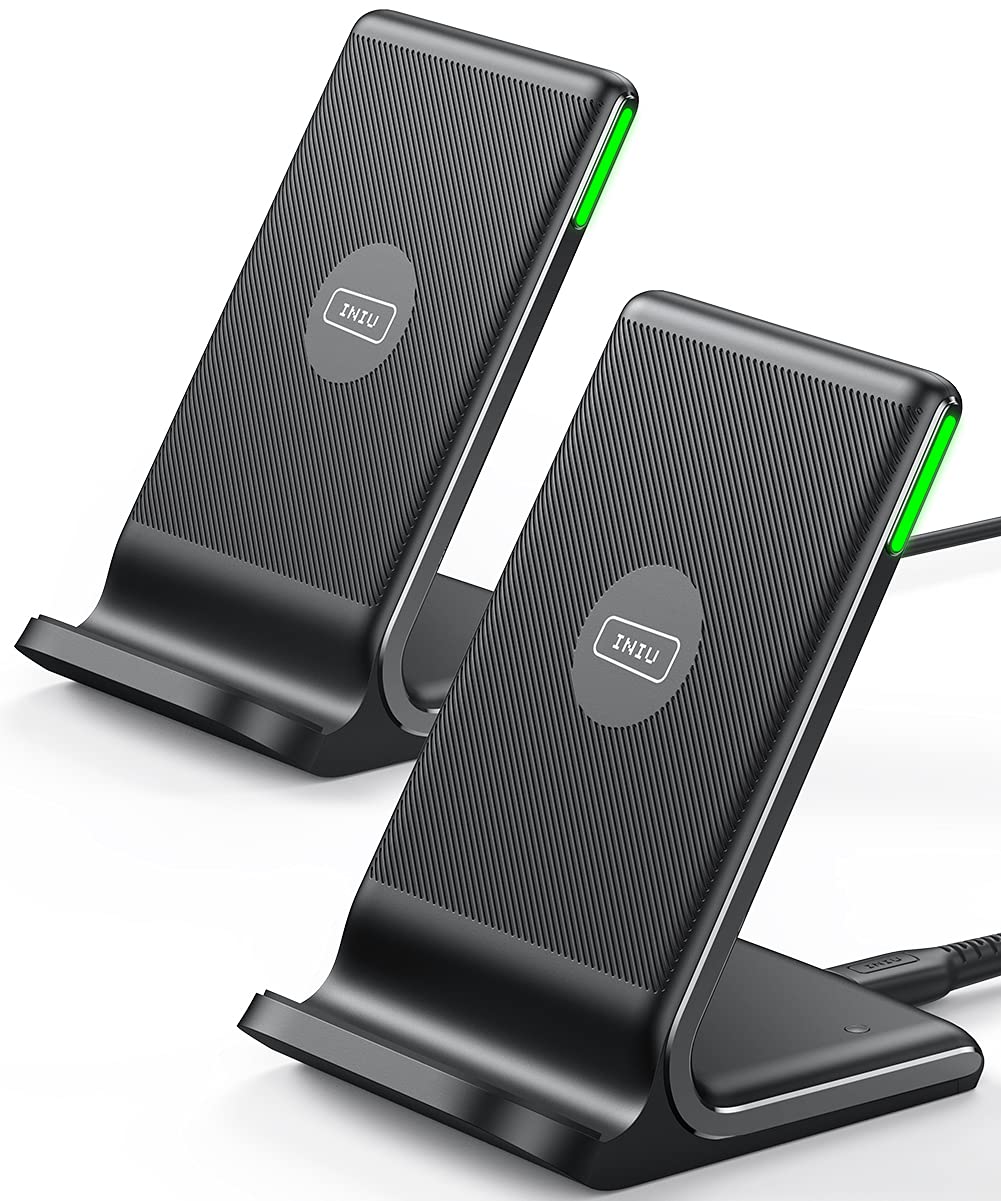 INIU Wireless Charger, 15W Fast Wireless Charging Stand with Sleep-Friendly Adaptive Light for iPhone 17 16 15 14 13 12 Pro Max Plus Samsung Galaxy S23 S22 Ultra S21 Note 20 Google etc - pokemaINIU Wireless Charger, 15W Fast Wireless Charging Stand with Sleep-Friendly Adaptive Light for iPhone 17 16 15 14 13 12 Pro Max Plus Samsung Galaxy S23 S22 Ultra S21 Note 20 Google etc