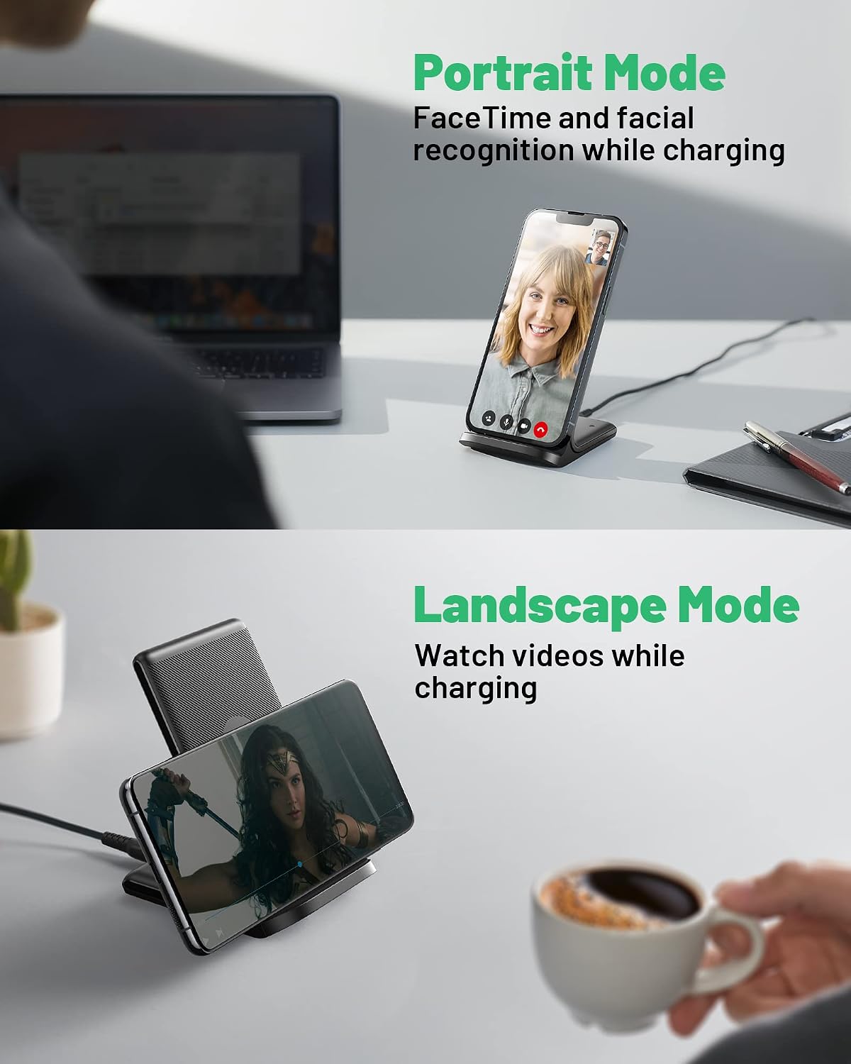 INIU Wireless Charger, 15W Fast Wireless Charging Stand with Sleep-Friendly Adaptive Light for iPhone 17 16 15 14 13 12 Pro Max Plus Samsung Galaxy S23 S22 Ultra S21 Note 20 Google etc - pokemaINIU Wireless Charger, 15W Fast Wireless Charging Stand with Sleep-Friendly Adaptive Light for iPhone 17 16 15 14 13 12 Pro Max Plus Samsung Galaxy S23 S22 Ultra S21 Note 20 Google etc