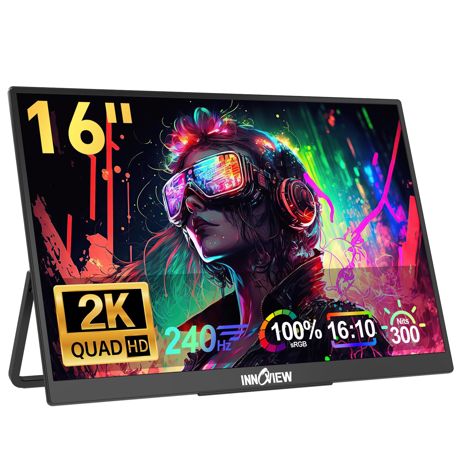 InnoView Portable Monitor 15.6" 1080P Portable Monitor for Laptop with Protective Sleeve Built-in 90° Adjustable Stand USB C HDMI Ultra-Slim Laptop Screen Extender for MacBook Phone PS Xbox Switch - pokemaInnoView Portable Monitor 15.6" 1080P Portable Monitor for Laptop with Protective Sleeve Built-in 90° Adjustable Stand USB C HDMI Ultra-Slim Laptop Screen Extender for MacBook Phone PS Xbox Switch