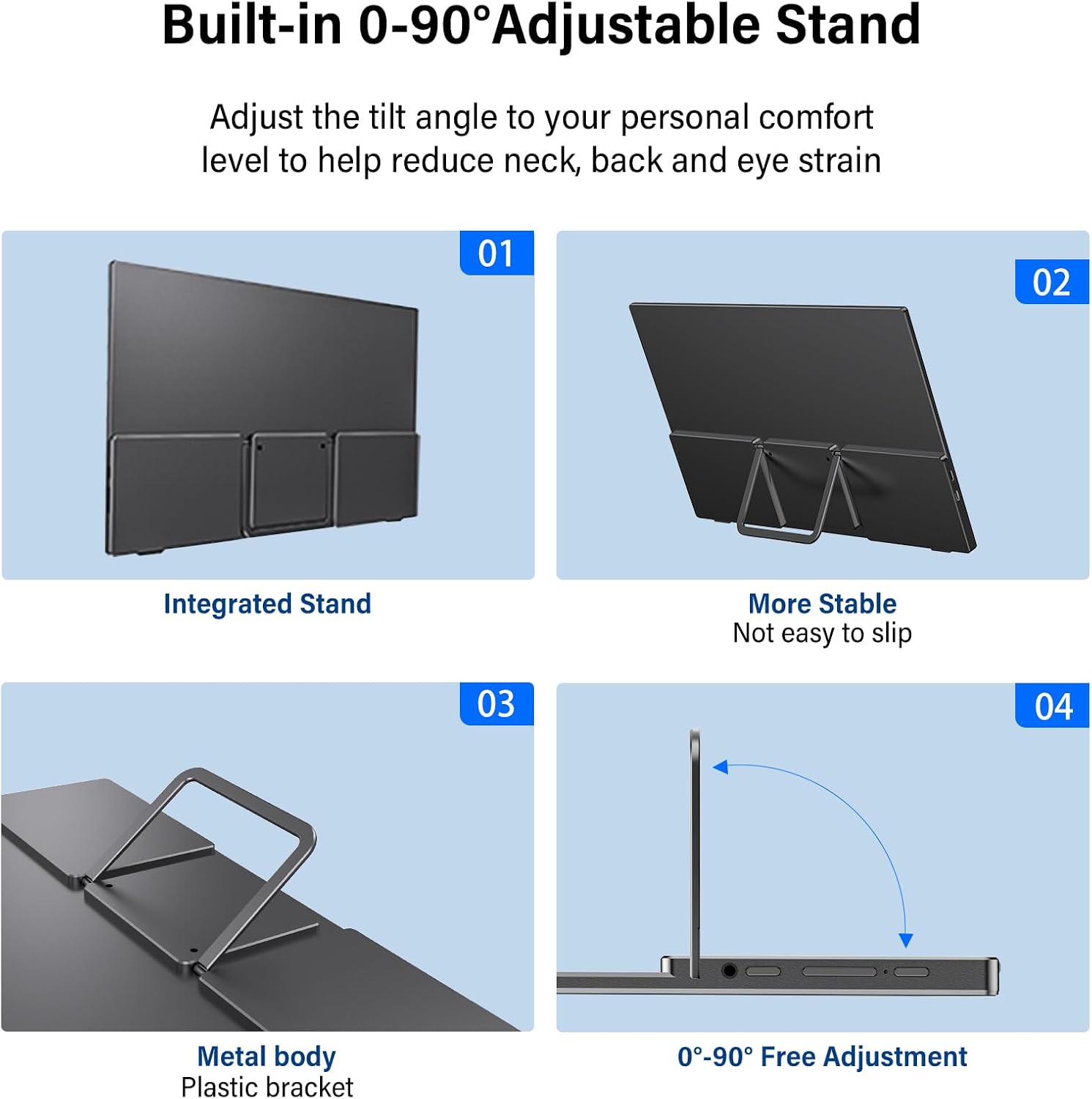 InnoView Portable Monitor 15.6" 1080P Portable Monitor for Laptop with Protective Sleeve Built-in 90° Adjustable Stand USB C HDMI Ultra-Slim Laptop Screen Extender for MacBook Phone PS Xbox Switch - pokemaInnoView Portable Monitor 15.6" 1080P Portable Monitor for Laptop with Protective Sleeve Built-in 90° Adjustable Stand USB C HDMI Ultra-Slim Laptop Screen Extender for MacBook Phone PS Xbox Switch