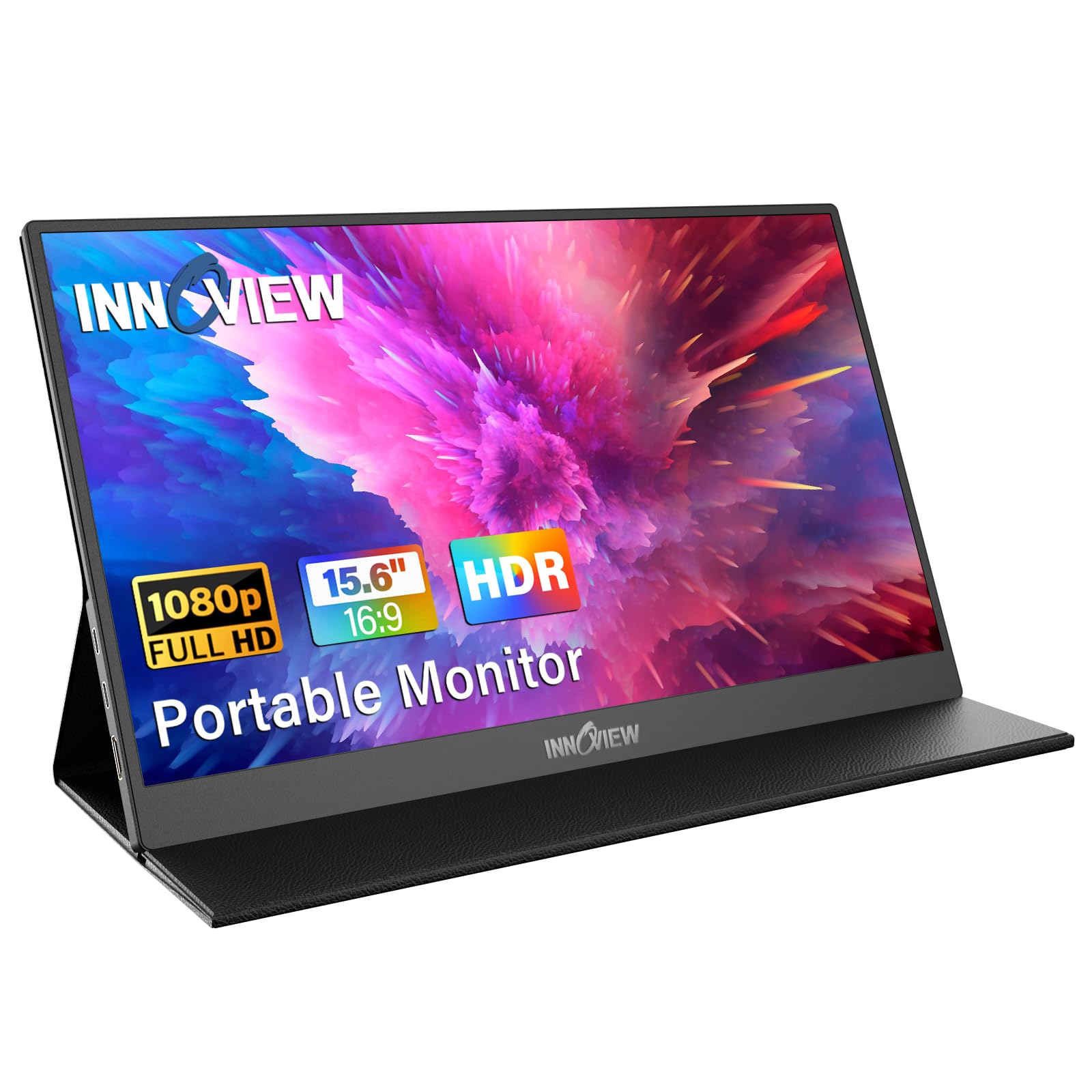 InnoView Portable Monitor 15.6" 1080P Portable Monitor for Laptop with Protective Sleeve Built-in 90° Adjustable Stand USB C HDMI Ultra-Slim Laptop Screen Extender for MacBook Phone PS Xbox Switch - pokemaInnoView Portable Monitor 15.6" 1080P Portable Monitor for Laptop with Protective Sleeve Built-in 90° Adjustable Stand USB C HDMI Ultra-Slim Laptop Screen Extender for MacBook Phone PS Xbox Switch