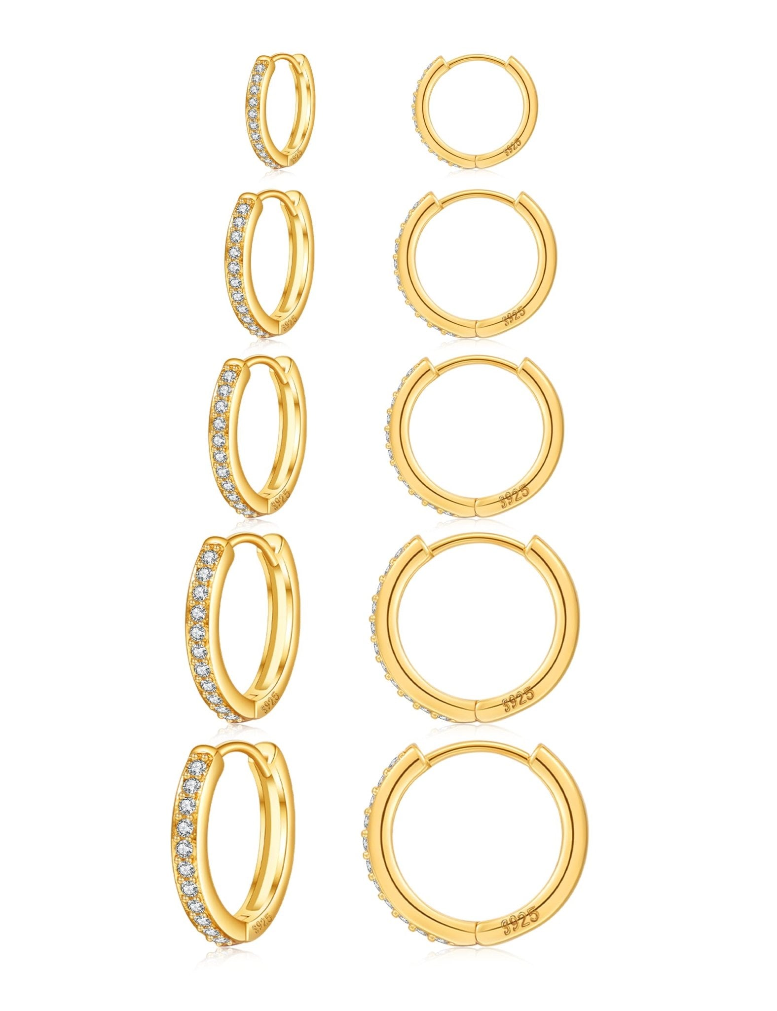 JEMARA Boucles d'oreilles en or - Ensemble de boucles d'oreilles créoles minimalistes plaquées or 14 carats - Hypoallergénique - Argent 925 - Dormeuses pour cartilage - Boucles d'oreilles créoles en - pokemaJEMARA Boucles d'oreilles en or - Ensemble de boucles d'oreilles créoles minimalistes plaquées or 14 carats - Hypoallergénique - Argent 925 - Dormeuses pour cartilage - Boucles d'oreilles créoles en
