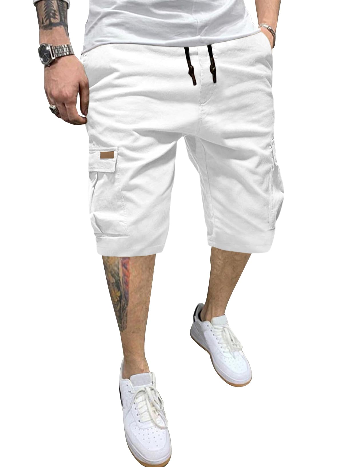 JMIERR Men's Cargo Shorts Casual Drawstring Twill Beach Shorts with Pockets | Relaxed Fit, Sports, Stretch, Cotton, Elastic Waist, Hiking, Outdoor, Summer, Chino Shorts, Vacation, Athletic - pokemaJMIERR Men's Cargo Shorts Casual Drawstring Twill Beach Shorts with Pockets | Relaxed Fit, Sports, Stretch, Cotton, Elastic Waist, Hiking, Outdoor, Summer, Chino Shorts, Vacation, Athletic