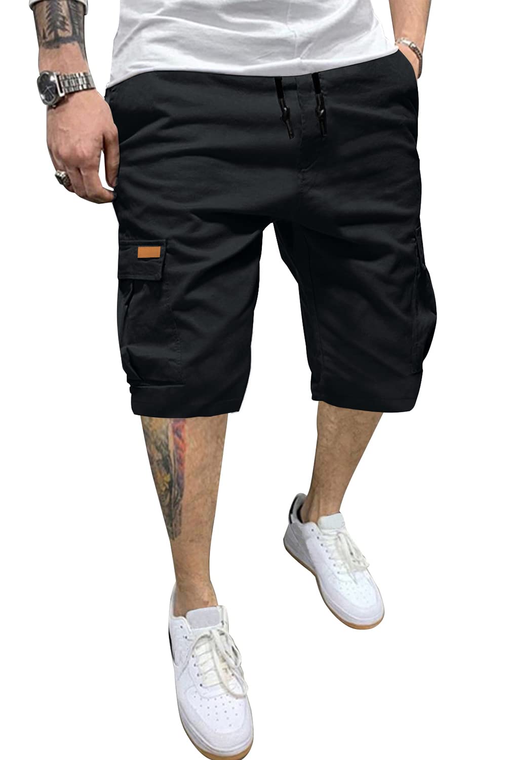 JMIERR Men's Cargo Shorts Casual Drawstring Twill Beach Shorts with Pockets | Relaxed Fit, Sports, Stretch, Cotton, Elastic Waist, Hiking, Outdoor, Summer, Chino Shorts, Vacation, Athletic - pokemaJMIERR Men's Cargo Shorts Casual Drawstring Twill Beach Shorts with Pockets | Relaxed Fit, Sports, Stretch, Cotton, Elastic Waist, Hiking, Outdoor, Summer, Chino Shorts, Vacation, Athletic