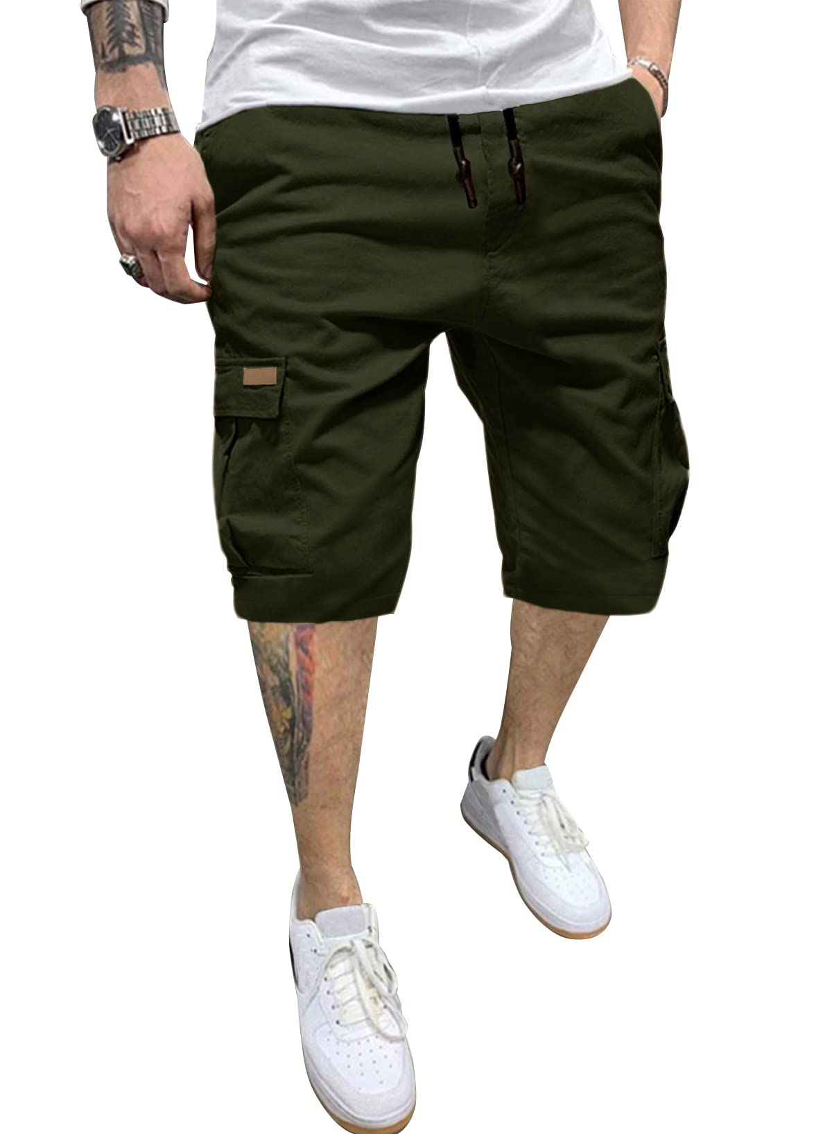 JMIERR Men's Cargo Shorts Casual Drawstring Twill Beach Shorts with Pockets | Relaxed Fit, Sports, Stretch, Cotton, Elastic Waist, Hiking, Outdoor, Summer, Chino Shorts, Vacation, Athletic - pokemaJMIERR Men's Cargo Shorts Casual Drawstring Twill Beach Shorts with Pockets | Relaxed Fit, Sports, Stretch, Cotton, Elastic Waist, Hiking, Outdoor, Summer, Chino Shorts, Vacation, Athletic