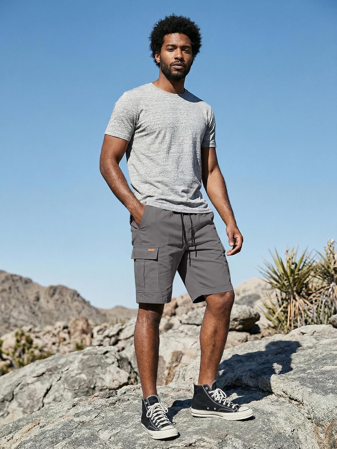 JMIERR Men's Cargo Shorts Casual Drawstring Twill Beach Shorts with Pockets | Relaxed Fit, Sports, Stretch, Cotton, Elastic Waist, Hiking, Outdoor, Summer, Chino Shorts, Vacation, Athletic - pokemaJMIERR Men's Cargo Shorts Casual Drawstring Twill Beach Shorts with Pockets | Relaxed Fit, Sports, Stretch, Cotton, Elastic Waist, Hiking, Outdoor, Summer, Chino Shorts, Vacation, Athletic
