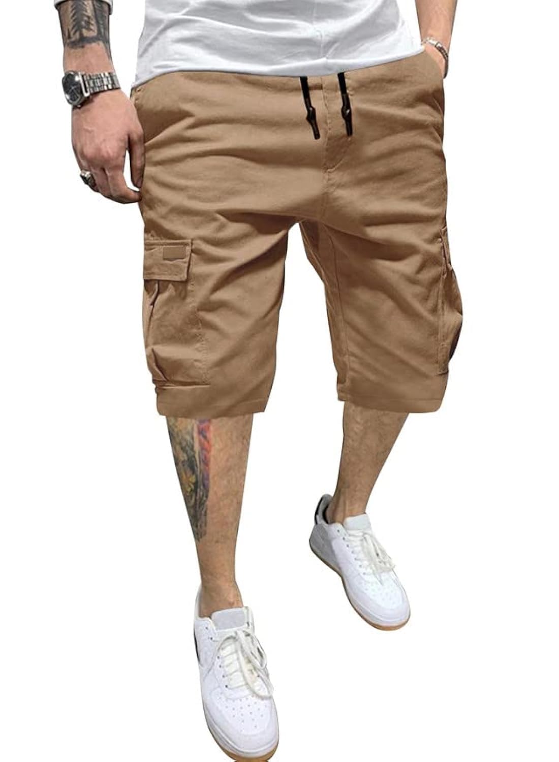 JMIERR Men's Cargo Shorts Casual Drawstring Twill Beach Shorts with Pockets | Relaxed Fit, Sports, Stretch, Cotton, Elastic Waist, Hiking, Outdoor, Summer, Chino Shorts, Vacation, Athletic - pokemaJMIERR Men's Cargo Shorts Casual Drawstring Twill Beach Shorts with Pockets | Relaxed Fit, Sports, Stretch, Cotton, Elastic Waist, Hiking, Outdoor, Summer, Chino Shorts, Vacation, Athletic