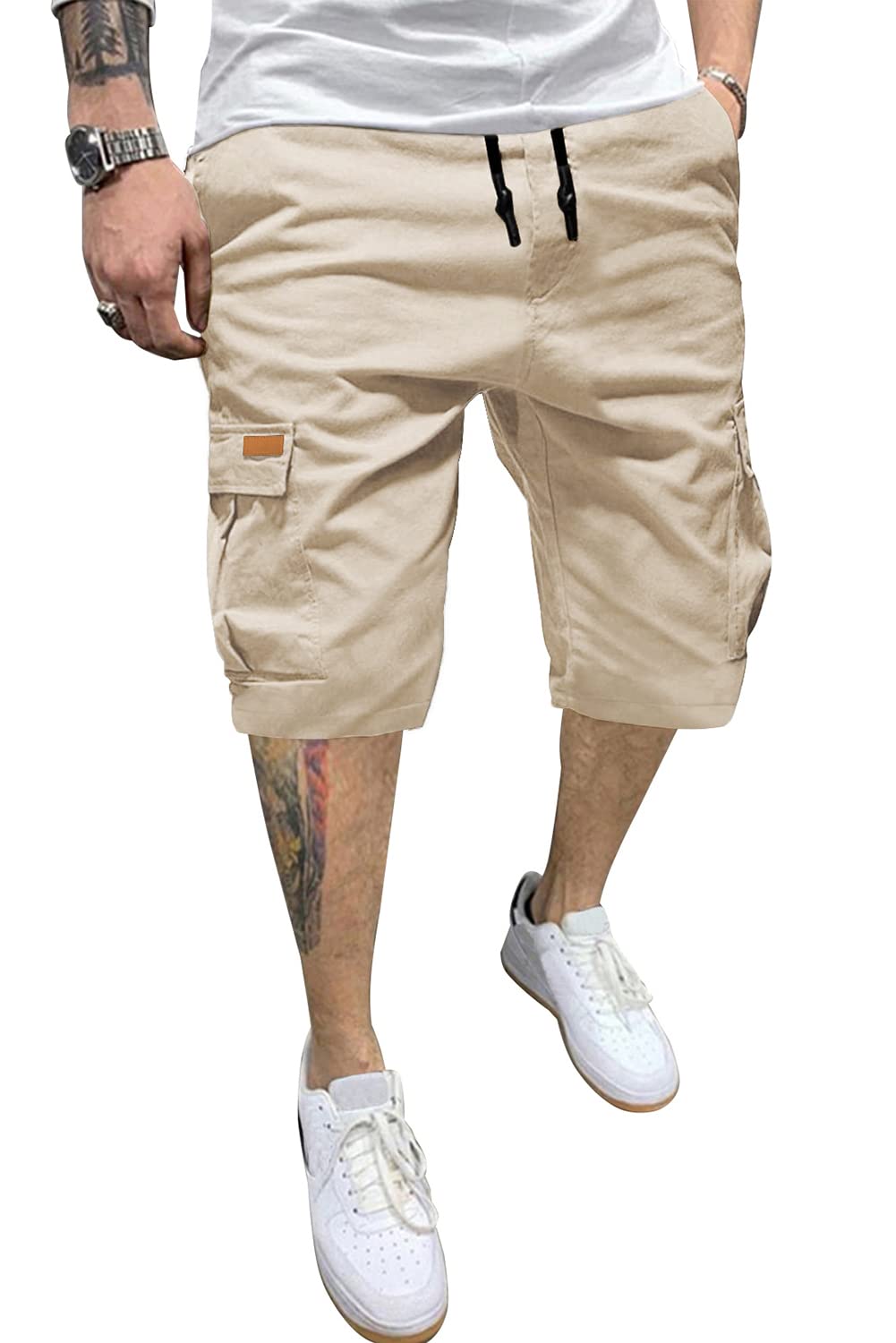 JMIERR Men's Cargo Shorts Casual Drawstring Twill Beach Shorts with Pockets | Relaxed Fit, Sports, Stretch, Cotton, Elastic Waist, Hiking, Outdoor, Summer, Chino Shorts, Vacation, Athletic - pokemaJMIERR Men's Cargo Shorts Casual Drawstring Twill Beach Shorts with Pockets | Relaxed Fit, Sports, Stretch, Cotton, Elastic Waist, Hiking, Outdoor, Summer, Chino Shorts, Vacation, Athletic