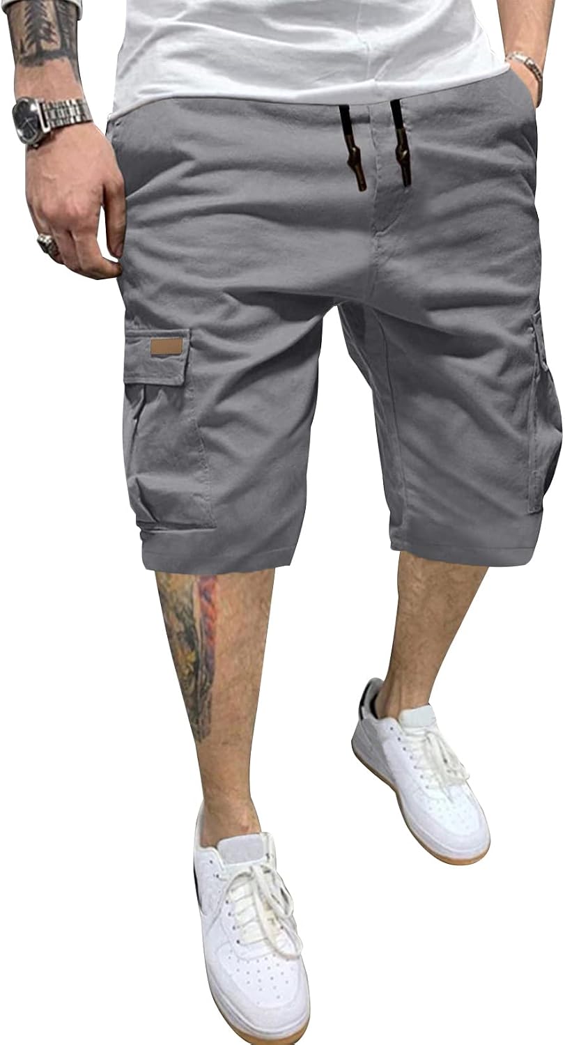 JMIERR Men's Cargo Shorts Casual Drawstring Twill Beach Shorts with Pockets | Relaxed Fit, Sports, Stretch, Cotton, Elastic Waist, Hiking, Outdoor, Summer, Chino Shorts, Vacation, Athletic - pokemaJMIERR Men's Cargo Shorts Casual Drawstring Twill Beach Shorts with Pockets | Relaxed Fit, Sports, Stretch, Cotton, Elastic Waist, Hiking, Outdoor, Summer, Chino Shorts, Vacation, Athletic